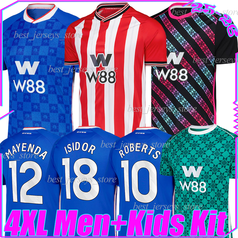 4XL 25/26 SuNDerLAnD Soccer Jerseys ISIDOR ROBERTS MAYENDA MUNDLE POVEDA NEIL EKWAH E. LE FEE BROWNE ALEKSIC RIGG NIEN CIRKIN BALLARD Men Kids Kit Sets Football Shirts