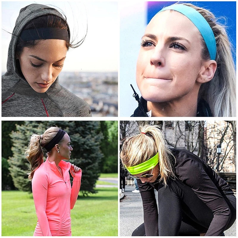 Summer Sports Yoga Headbands for Women Simple Adjustable Men Running Absorb Sweat Elastic Hair Bands Soild Headband Wholesale 250716
