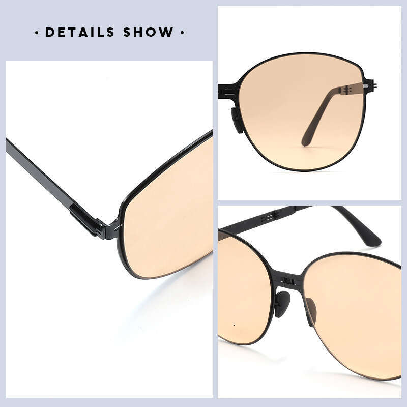 DHcollections 2025 Foldable Oval Sunglasses - UV400 Protection, Metal Frame, Slimming Design for Women (6 Gradient Colors)