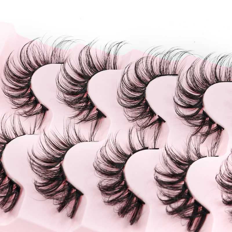 3/5/10 Pairs Faux Mink Eyelashes Fluffy Natural False Eyelashes 3D Dramatic Makeup Eyelashes Reusable Handmade Lashes Z250730