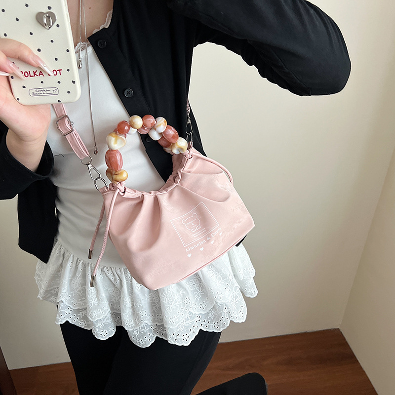 Summer new women's handbag new fashion multifunctional fashion bead handbag casual fashion large capacity crossbody bag women's shoulder bag