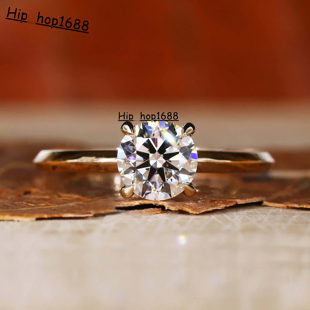 Authentic Womens Solid Gold Engagement Rings Wholesale 10K 14K 18K with VVS Moissanite Oval Cut Diamond Accent