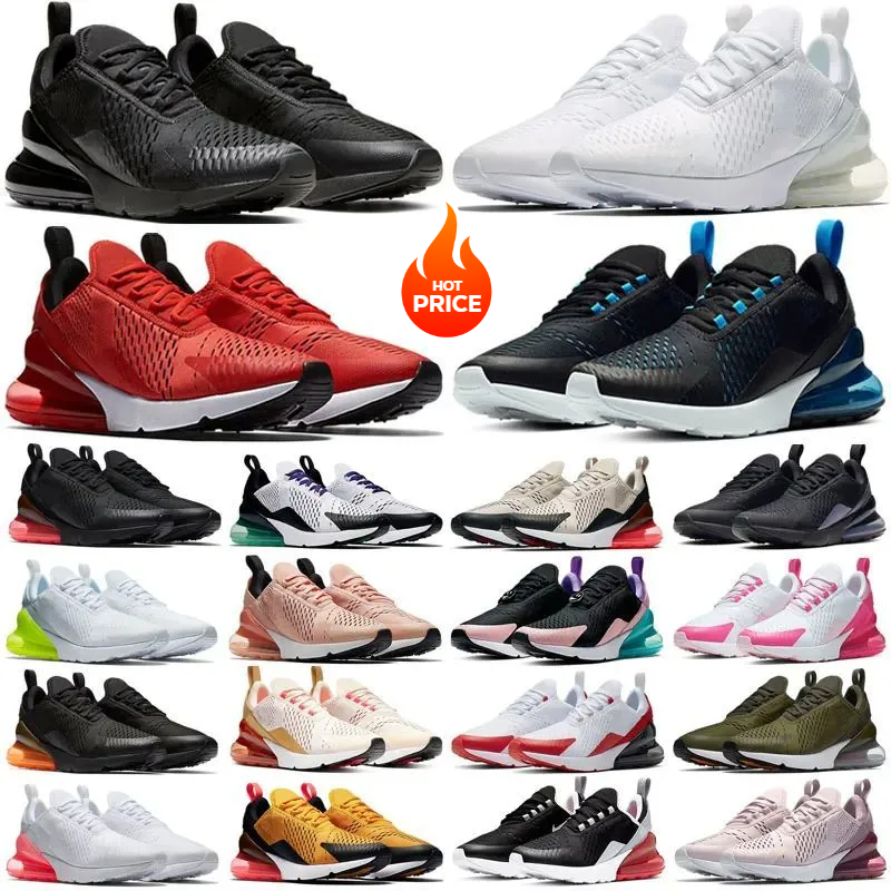 Free shipping Designer 270 Men Running Shoes Women 270s Mesh 27C Triple Black White Navy Bule Barely Rose Pink Red Men Sports Sneakers Trainers Outdoor Size 36-45