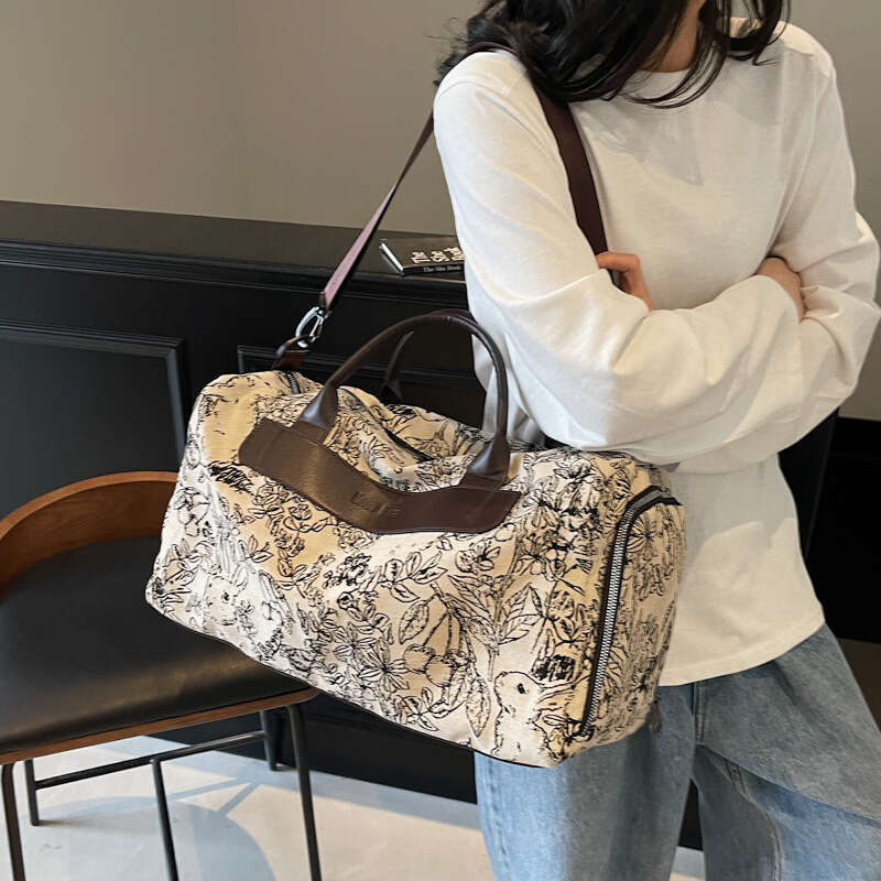 Niche Embroidered Jacquard Fabric for Women 2025 New Fashion Large Capacity Shoulder Casual Crossbody Tote Bag