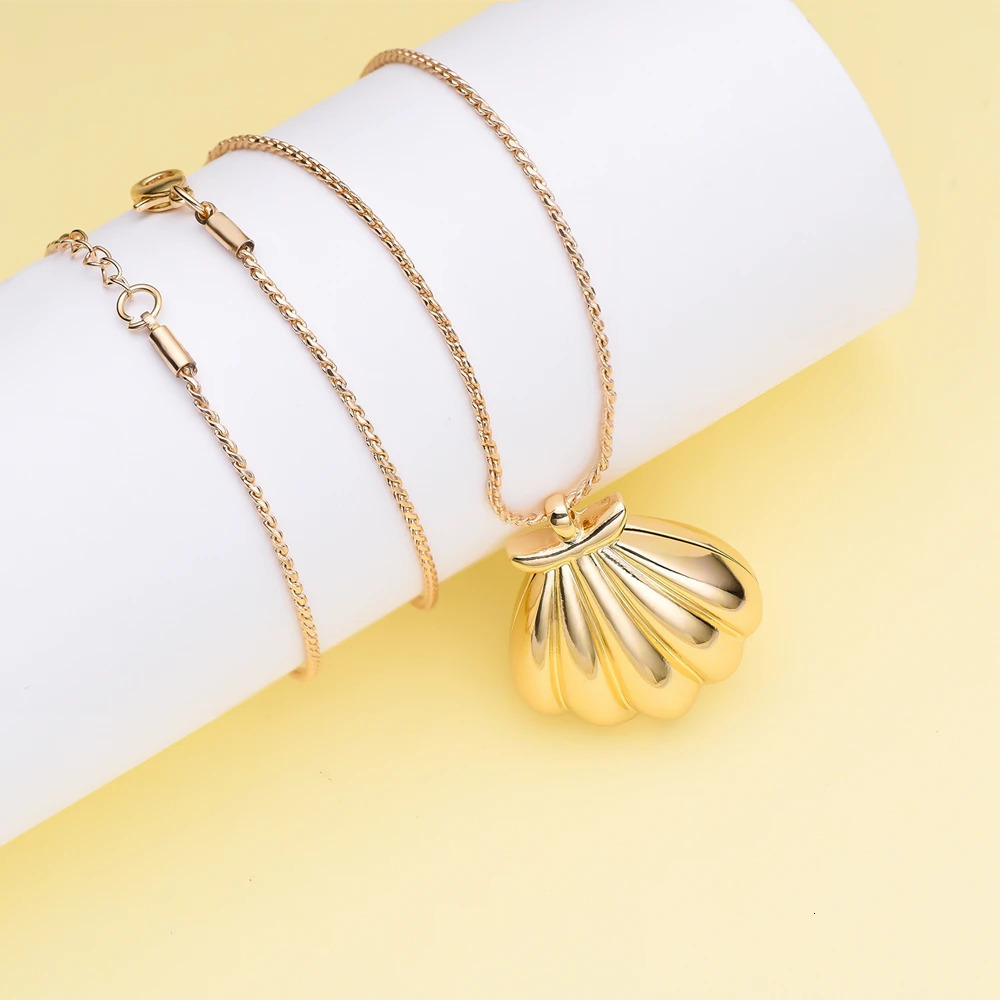 Catuni Shell Melody Exquisite Mermaid Necklace Openable Locket Pendant Gold Color Jewelry accessory Gift for Girl Women Daughter 250729