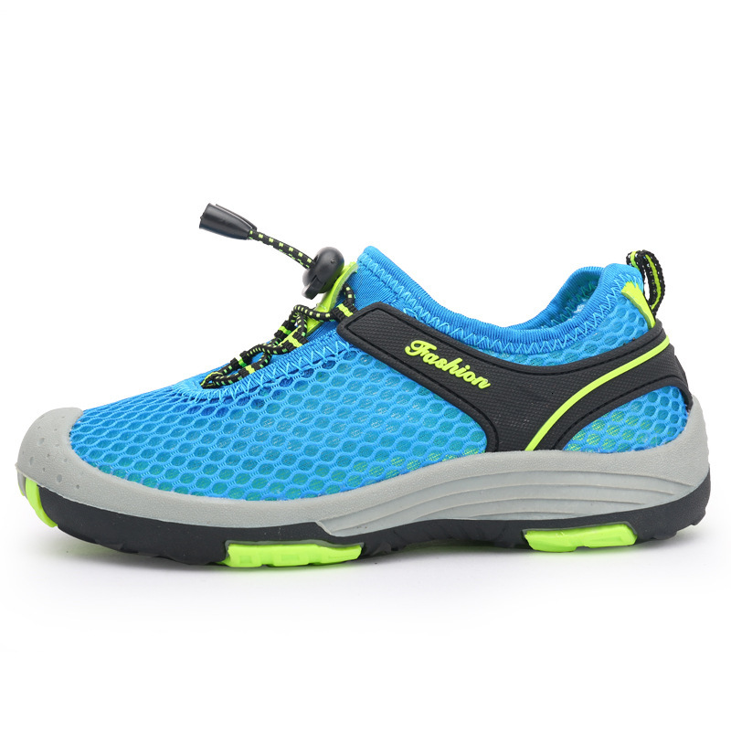 2025 Single Children's Sports Breathable Stream Hiking Hollow Mesh Outdoor Big Kids Shoes