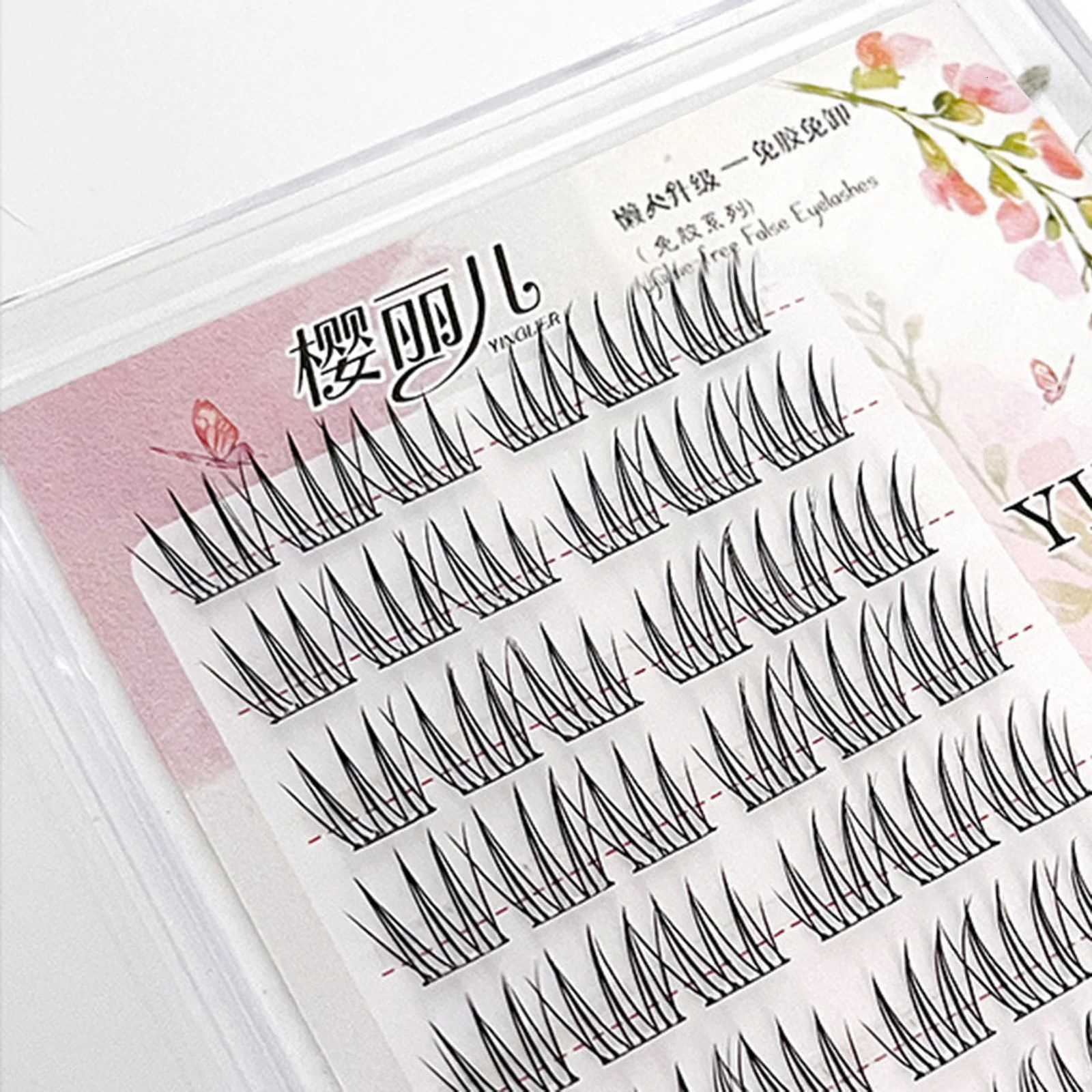No Glue Needed Korean False Eyelashes C Curl Natural Wispy Lash Extension Segmented Manga Anime False Eyelashes Z250730