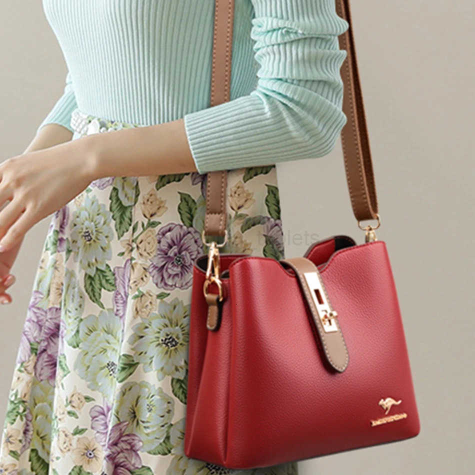 3-Layer Large Capacity Purses and Handbags Crossbody for Women High Quality Leather FAshion New Messenger Shoulder Bag M250730