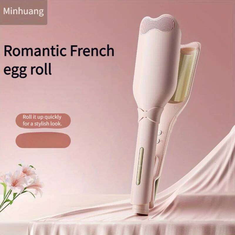 Electric Iron Crimper Beach Waves Curling Wand, Long Lasting Styling Ionic Deep Waver Hair Curler Tool