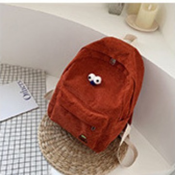 Summer New Women's Corduroy Backpack New Student Campus Backpack High School Student Class Bag Designer Bag Women's Backpack Women's Ba