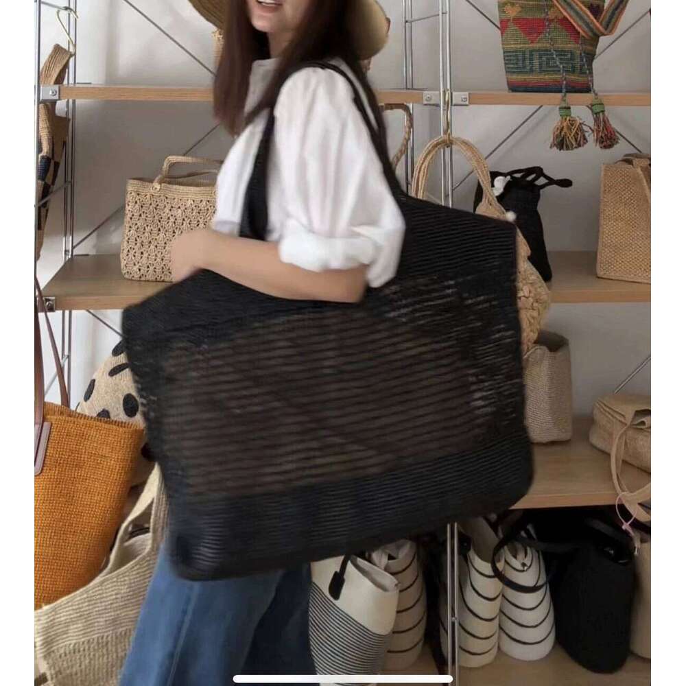 Summer Woven Beach Lady Fashion Large Capacity Tote Bag Travel Vacation Handbag Shoulder Crossbody Handheld Casual Female