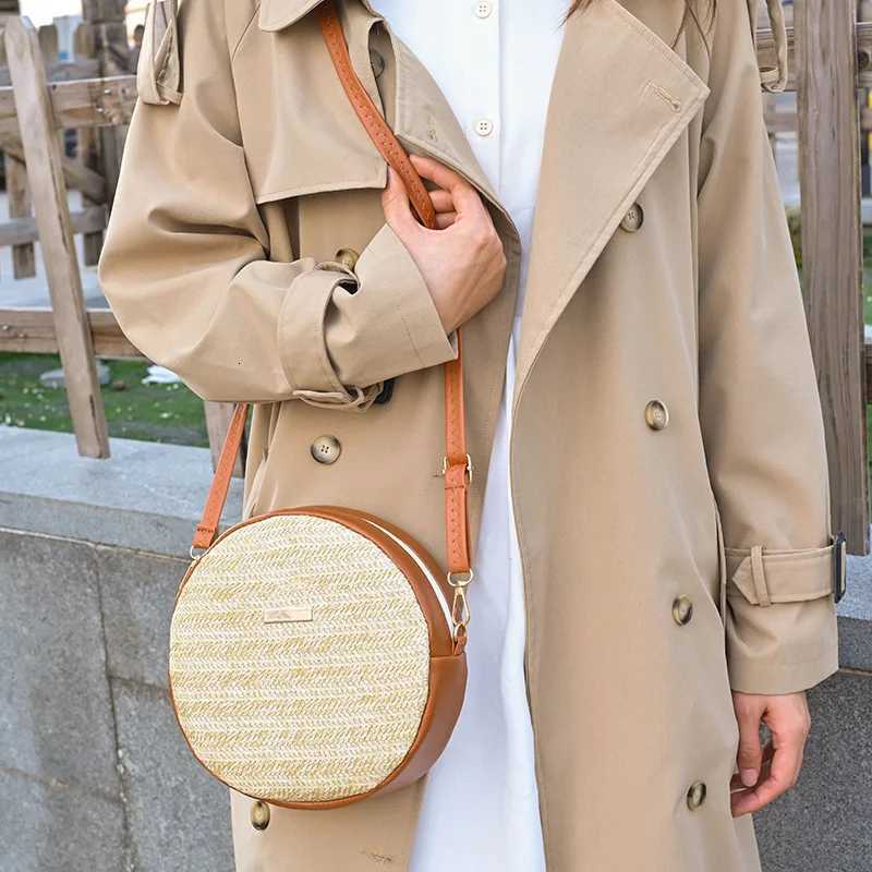 100% Cotton Linen Cotton Linen Cotton Linen Bag Vintage Casual Str Weaving Single Shoulder Bag Summer Beach Shoulder Crossbody Bag Y250730