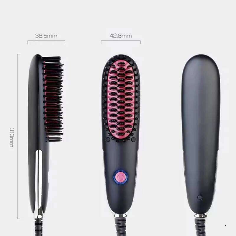 Mini Electric Beard Heated Straightener Comb Hair Straightening Brush