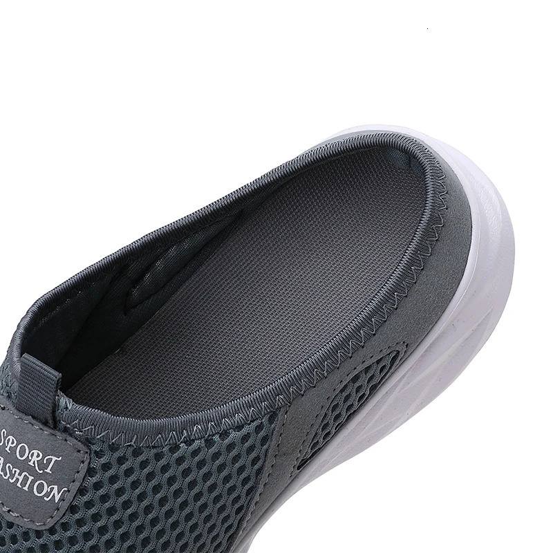 39-47 Men Half Slippers Anti-slip Mens Casual Shoes Lightweight Male Flat Slippers Breathable Fashion Slip on Flats Outdoor 250725