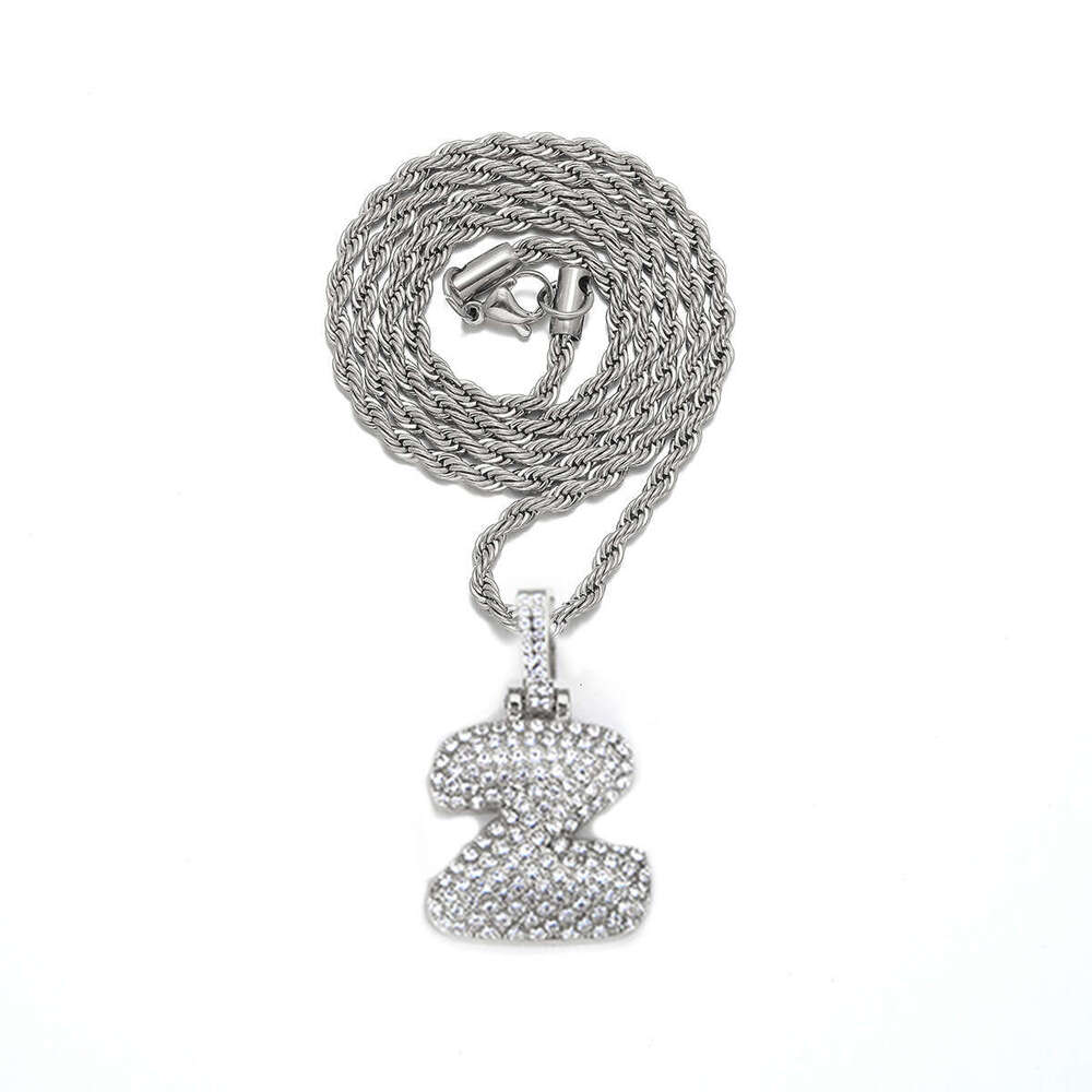 Exquisite Round Cute Bubble Letter Pendant Personality Creative Hip Hop Necklace Direct Shipping