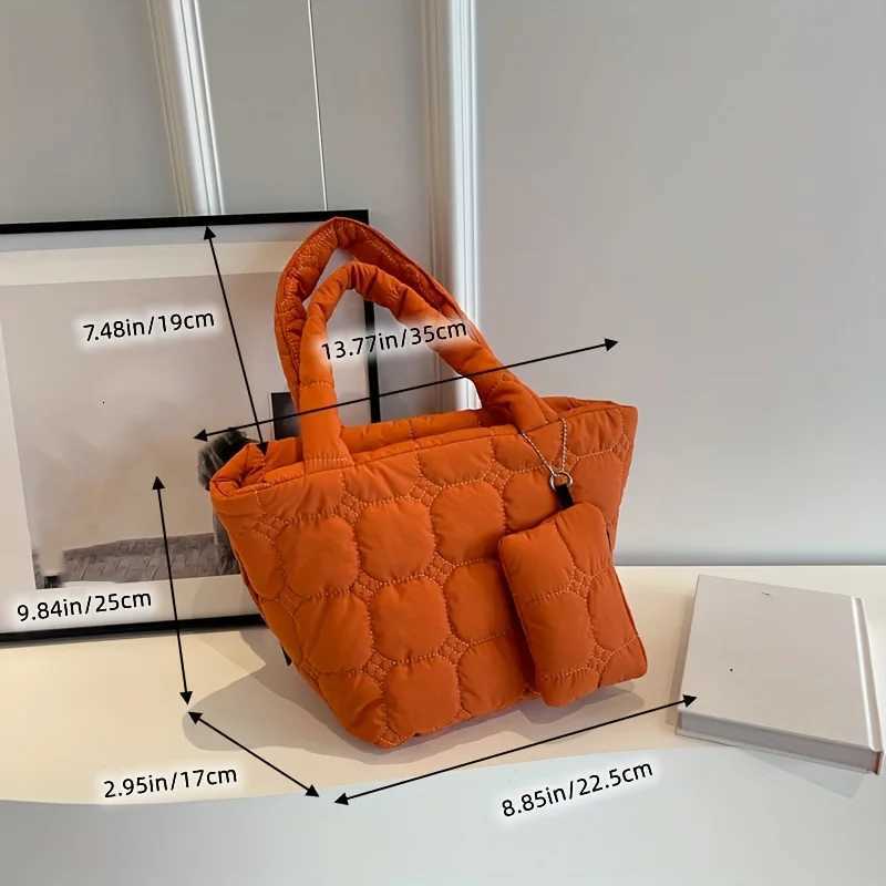 2023 Autumn and Winter Womens Down Style Tote Bag Handbag Key Bag Accessories Soft Large Capacity Go Shopping Campus Y250730