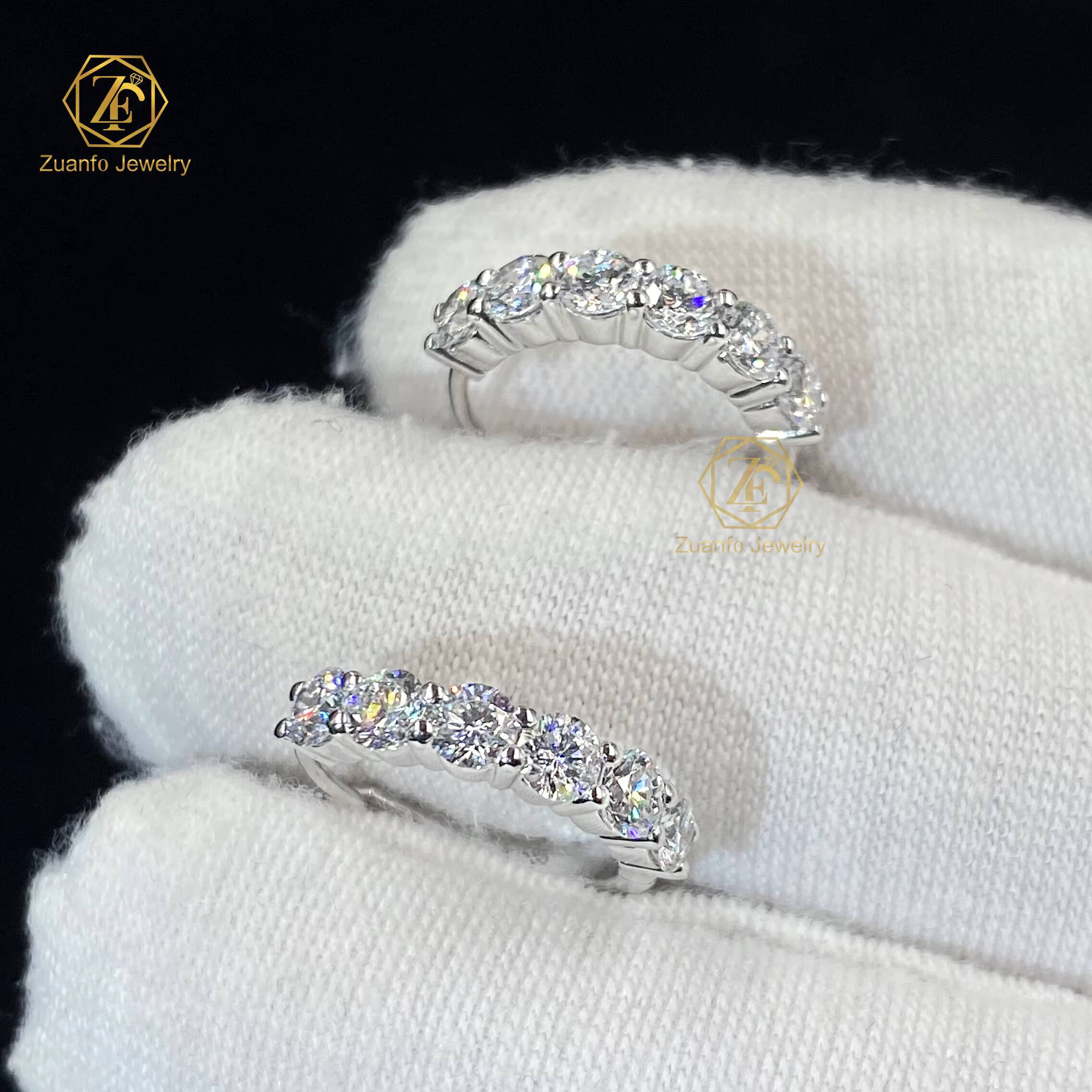 IGI Certified CVD HPHT 3mm DEF VVS-VS Lab Grown Diamond Small Circle Earrings Luxury 14K White Gold Huggie Hoop Earrings