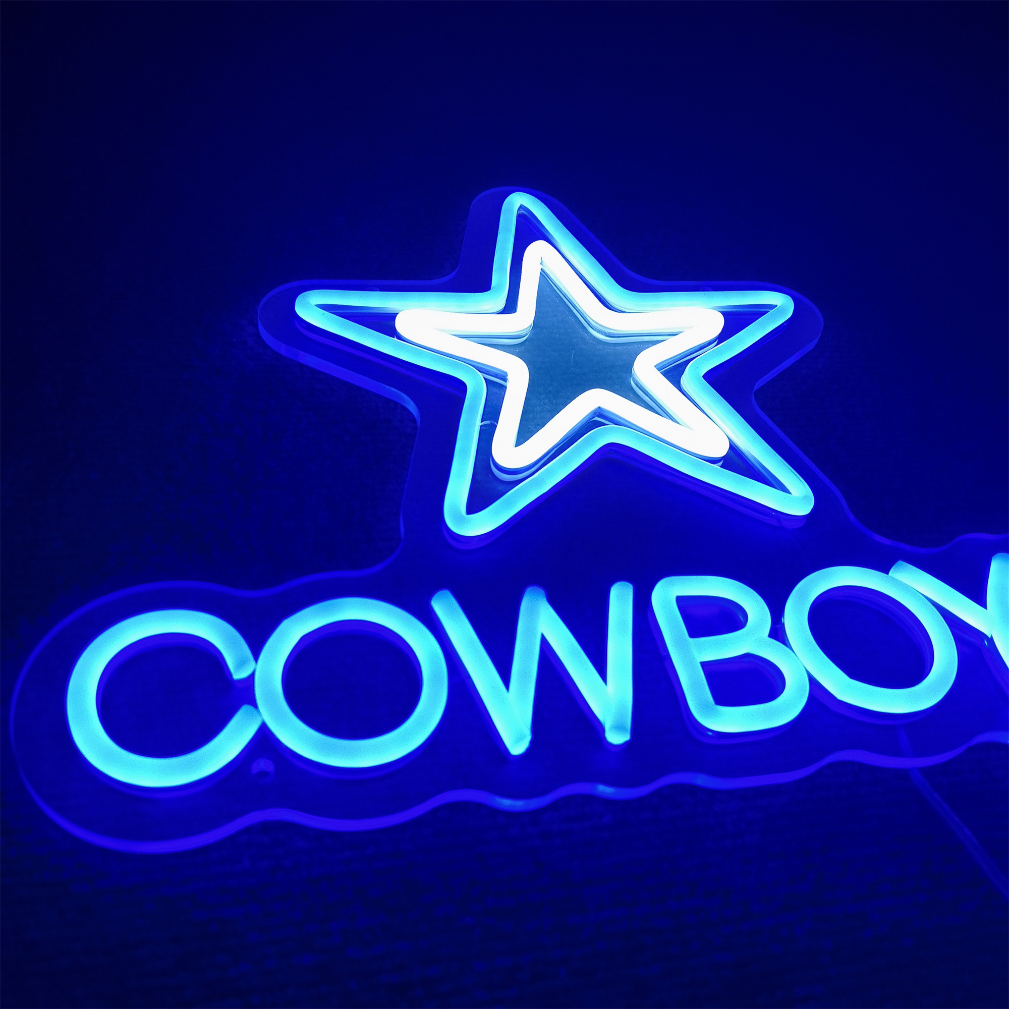 Cowboy Neon Signs -Neon Light Football Team LED Neon Lights for Party Bar Family Gathering Art Decoration Game Room