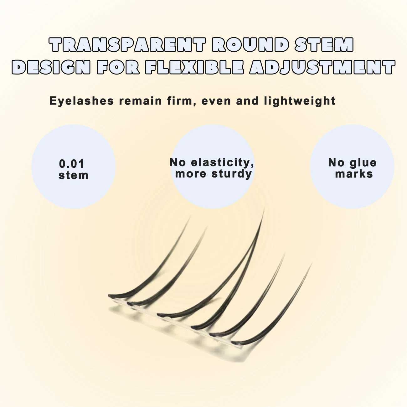 Lower Eyelash V-Shaped Clusters Fake Lashes 10 Rows Air Sensation Eyelashes Natural Transparent Stem Makeup Extension Tools Z250730