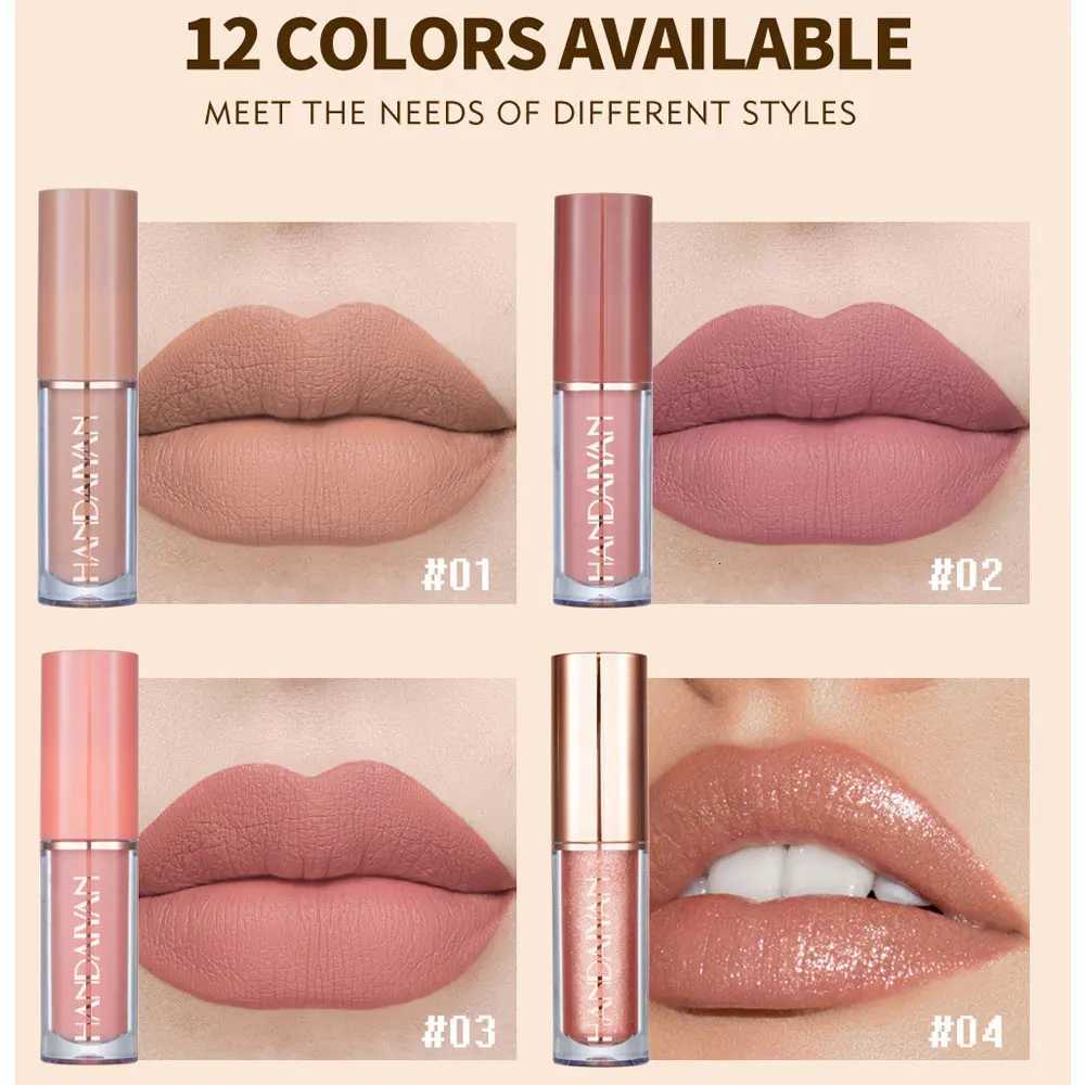 12 Color Matte Liquid Lipstick Kit Non Stick Cup Waterproof Lip Gloss Long Lasting Korean Cosmetics Makeup For Women G250729
