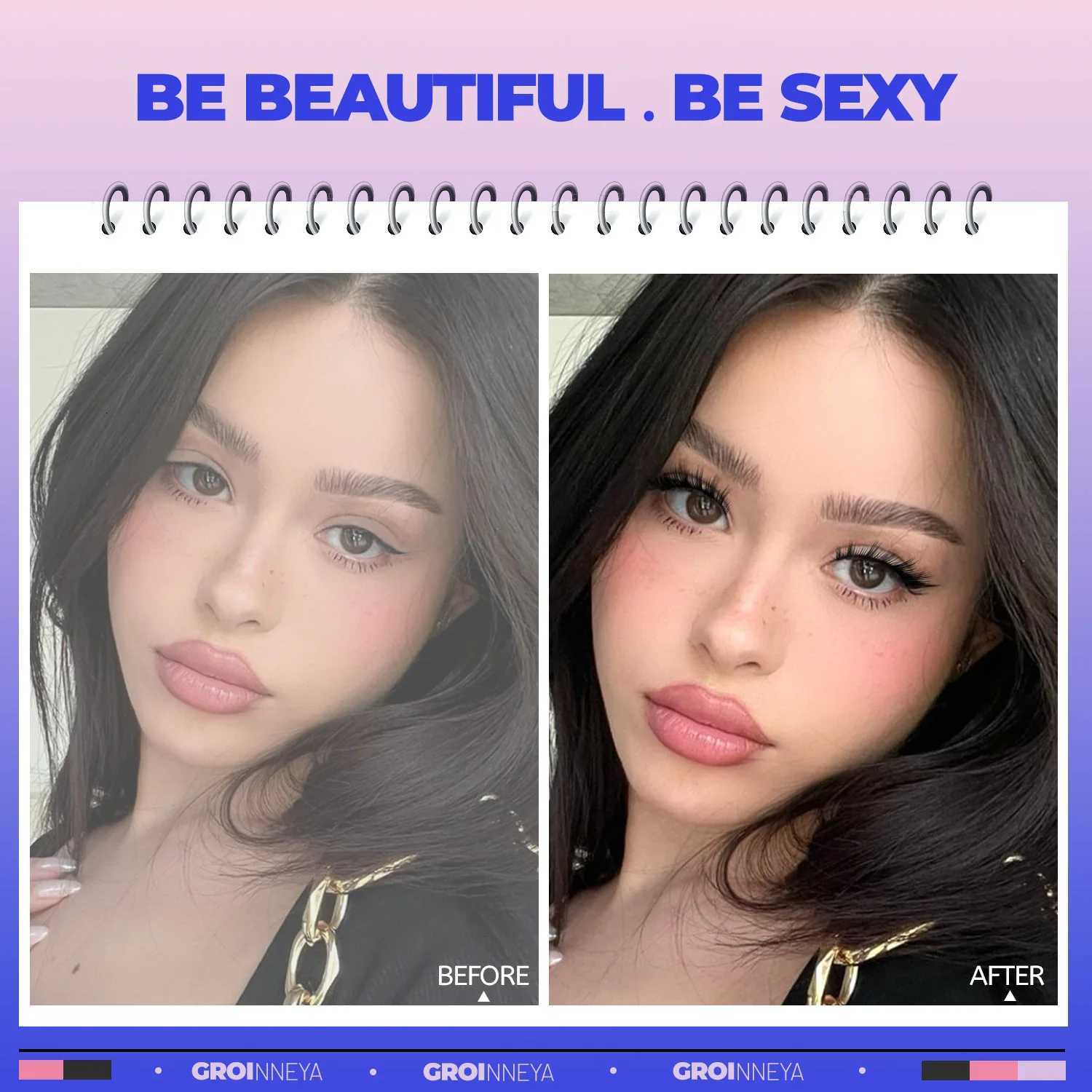 3D Faux Mink Soft Anime Eyelashes Cat Eye Natural GROINNEYA Cosplay Volumized Lashes Extension Fake Lashes Makeup Z250730