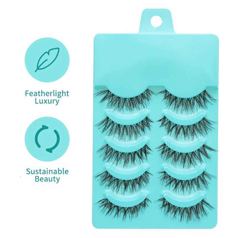 5 Pairs Individual Lashes Wispy Women Makeup Eyelash Extensions Natural False Eyelashes Japanese False Eyelashes Cosplay Lashes Z250730