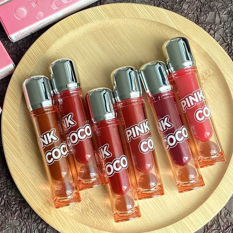 Pink Coco Mirror Water Lip Gloss Lip Glaze Moisturizing Liquid Lipstick Clear Tint Makeup Korean Lip Balm Women Cosmetics G250729