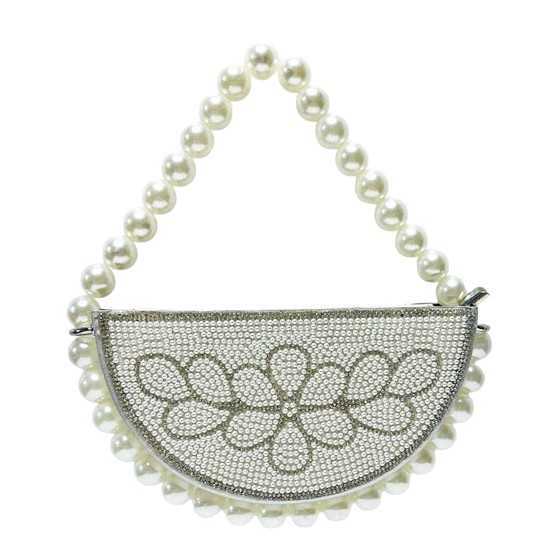 New Womens Handbag Socialite Rhinestone Beaded Evening Bag French Dress Handbag Crossbody Evening Bag