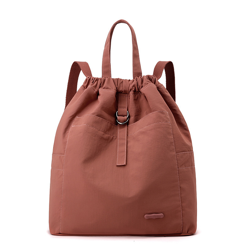 Colorful Fox New Women's Casual Large Capacity Lightweight Solid Color Commuting Fitness Outdoor Backpack ddmymoon