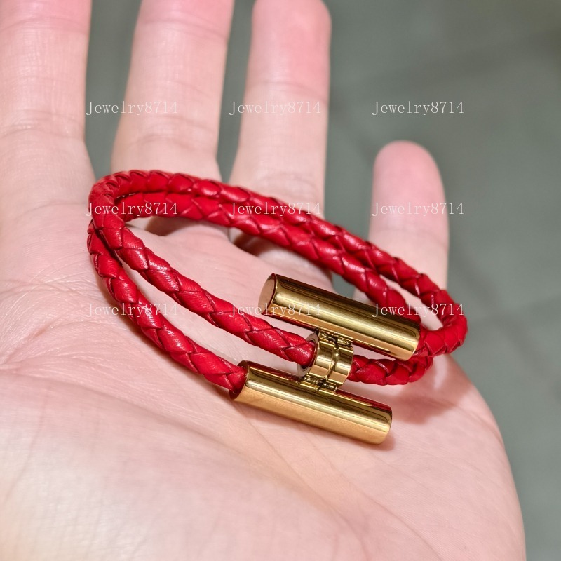 Bangle Designer men Bangles Bracelet Women Glenn Bracelets S Sterg Sier Gold plated weave Red rope Good luck couple same style