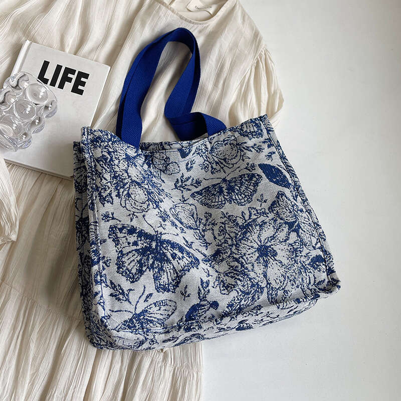 Large Capacity Shoulder 2024 New Canvas Ins Versatile Shopping Commuter Tote Bag for Women