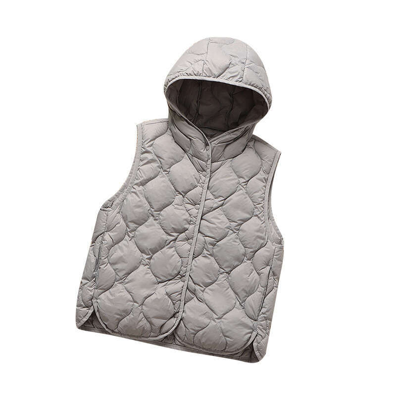 Designer Clothing 2025 2024 New Arrivals Women Fashion Ultralight Thin Hooded Down Jackets Spring Winter Female Korean Slim Fit Sleeveless Puffer Coat