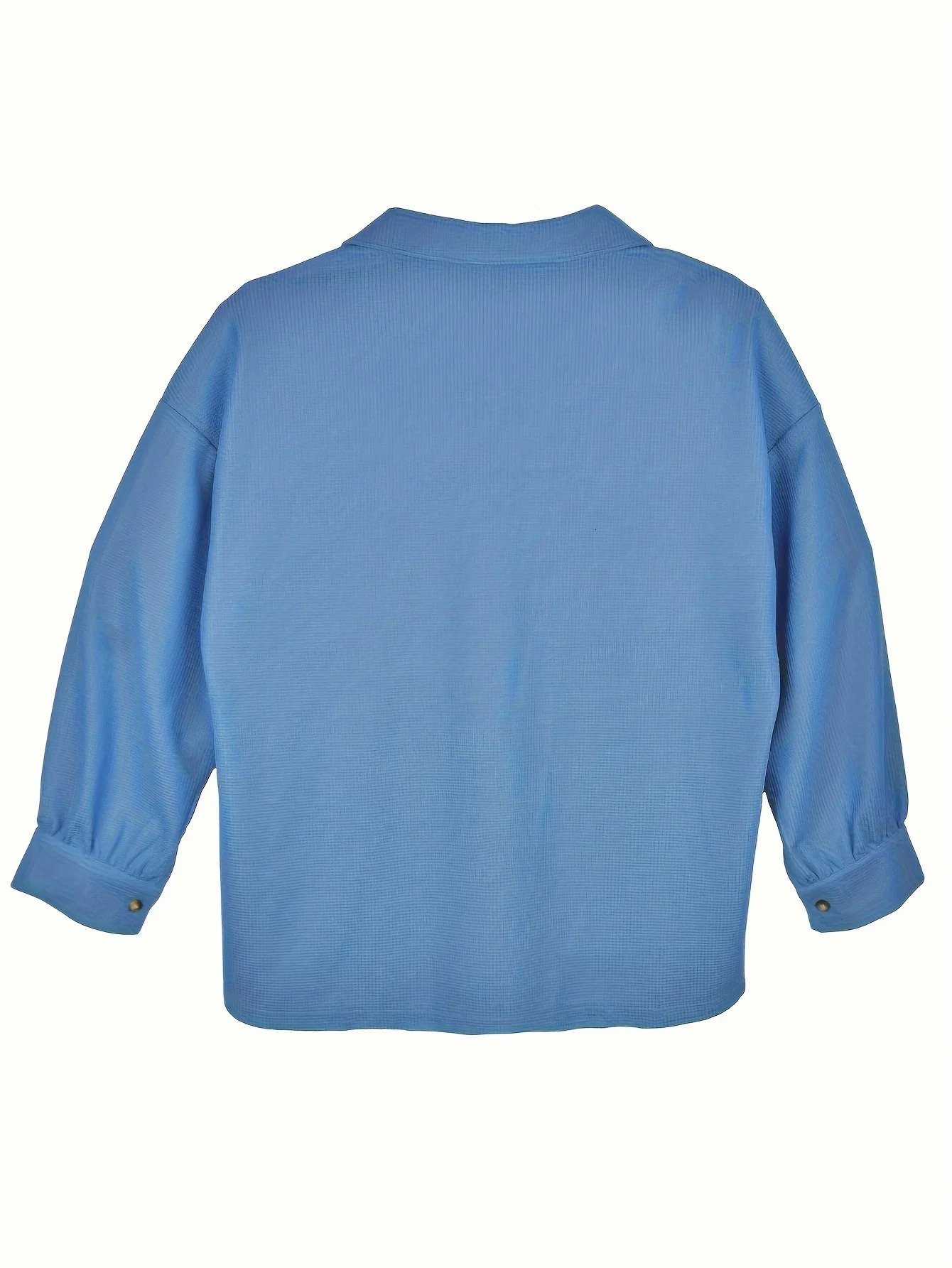 Women Plus Size Casual Knit Jacket Polyester Solid Color Lapel Collar with Button Detail Slight Stretch Fabric for Spring 250729