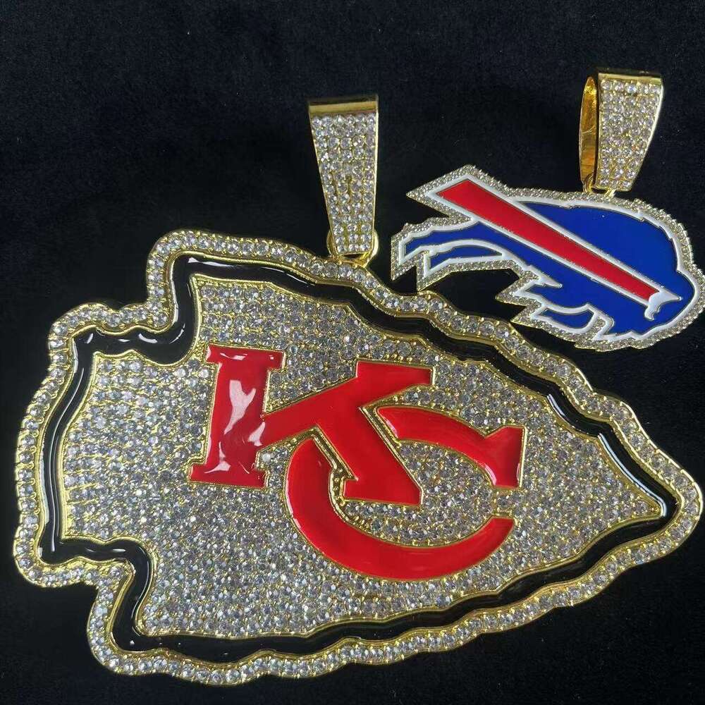 Hot Selling Dia-Studded Oil Drop American Football Team Personalized Creative Fashion Pendant