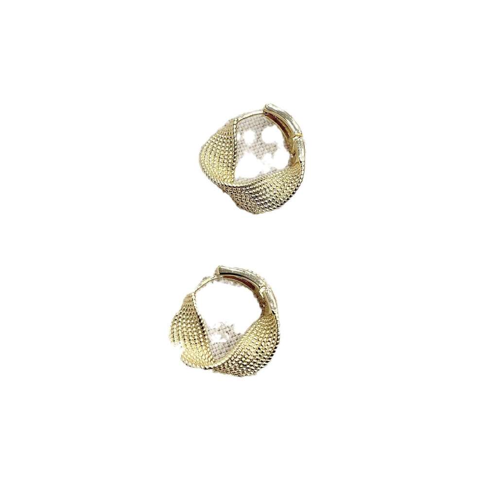 Wrinkled Earrings Ins Style Personality Twisted Braided Niche Design Versatile Minimalist Ear Clips 6fa