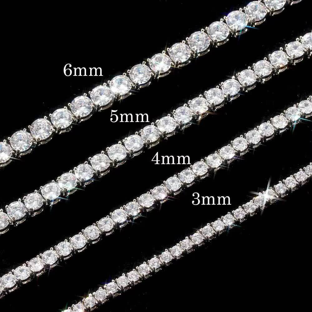 Tennis Necklace Bracelet Pass Diamond Tester Iced Out Bling Moissanite Diamond Hip Hop Jewelry 925 Silver Tennis Chain