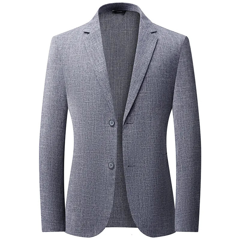 Blazer Summer Mens Fashion Gentleman Korean Version Trendy Performance Banquet Host Casual Ice Silk Sunprotective Clothing 250724