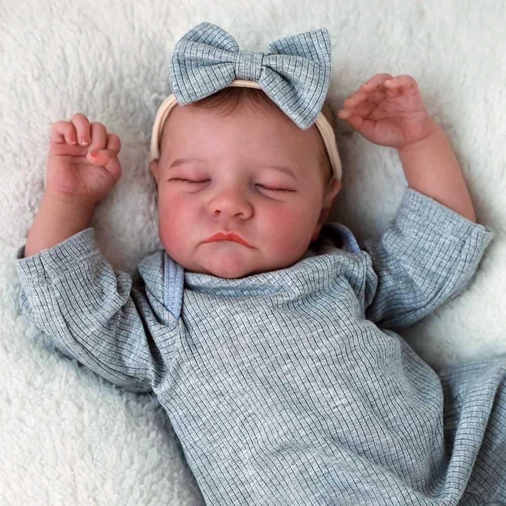 Realistic Reborn Baby Dolls 45cm Full Body Silicone Sleep Girl That Looks Like Real Boy Lifelike Newborn Babies Toddler Doll Gift XJ250730