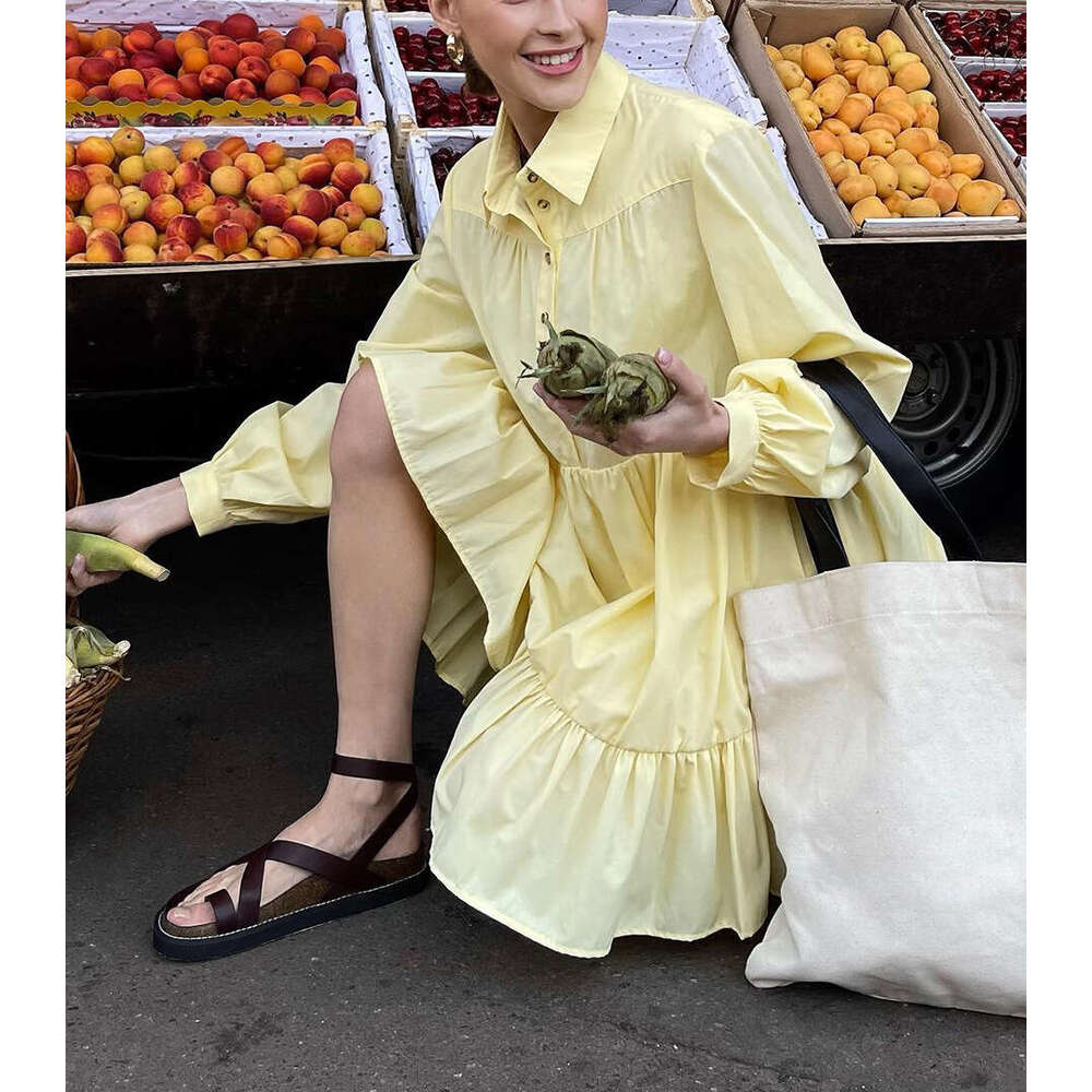 Spring New Style Shirt White Dress Women's OL Simple Cotton Top B5