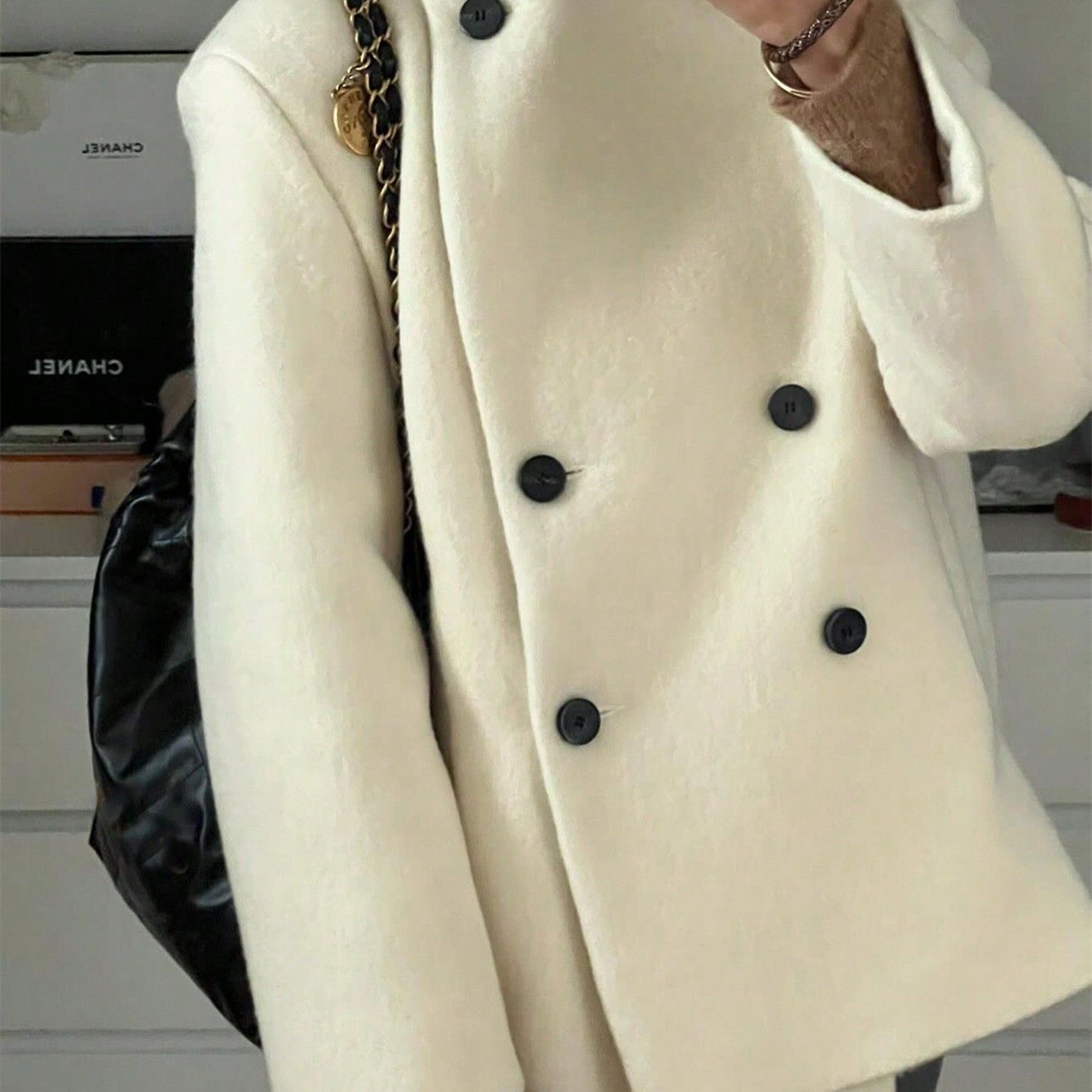 hot Free shipping designer coat for women Commuter jacket fashionable coarse tweed simple socialite style suit