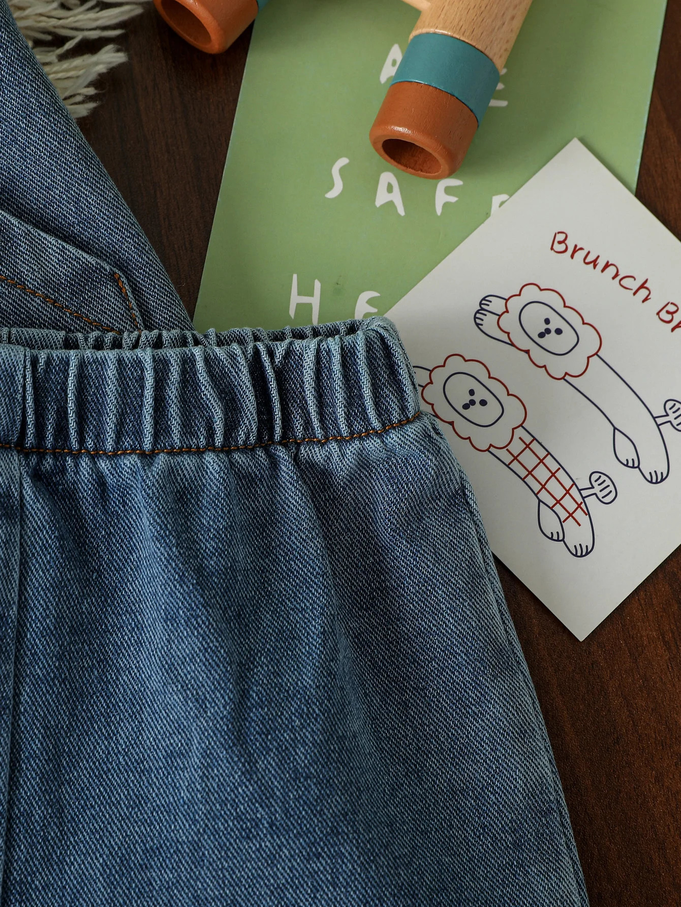 Summer Baby Solid Denim Short Sleeve Set Boys /Girls Denim Shirts Shorts Two Piece Set Simple Casual Fashion Streetwear 250729