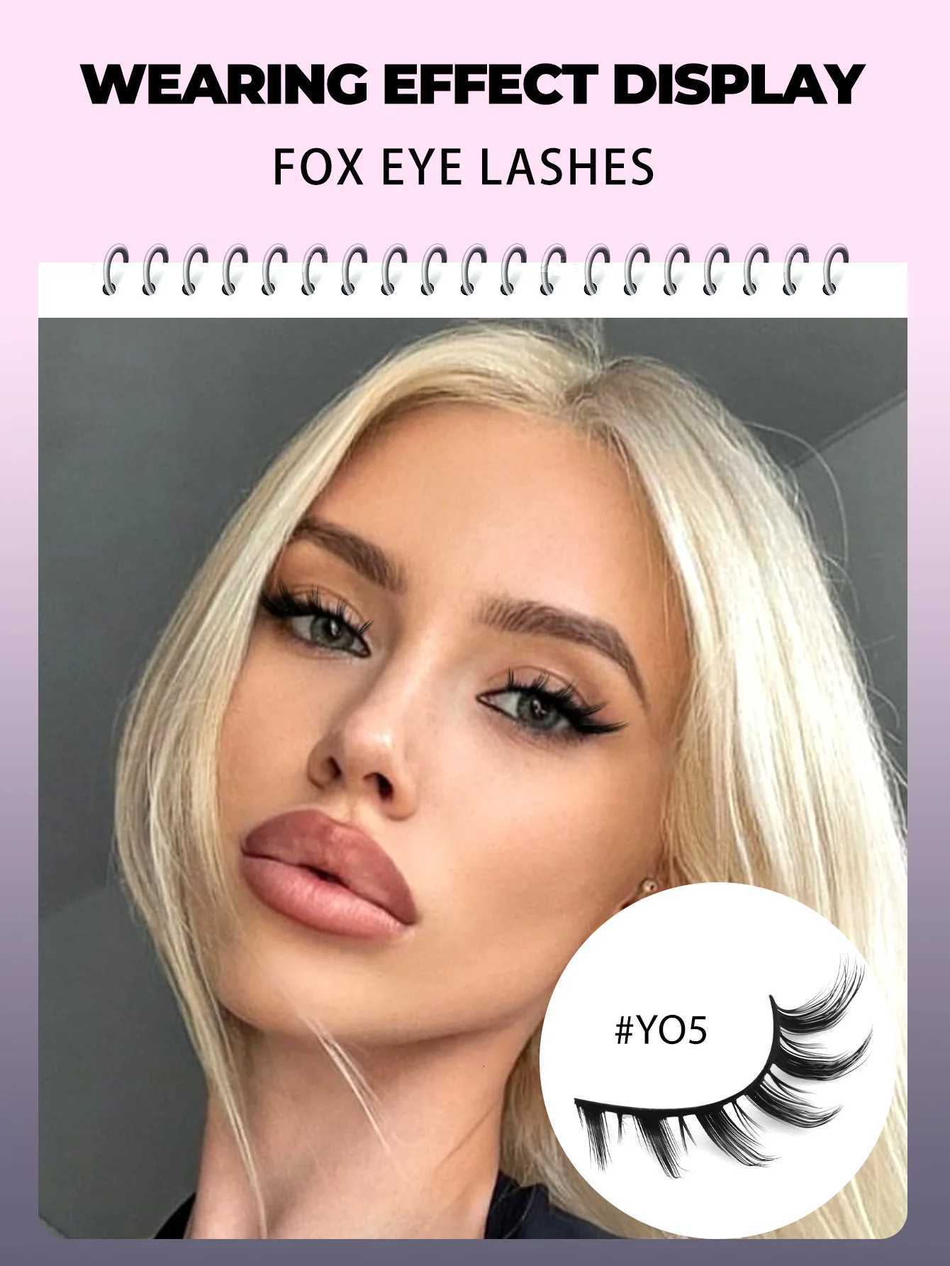Groinneya Natural Manga False Eyelashes Cat Eye Lashes 3d Dramatic Soft Mink Lashe Extension Fake Lashes Makeup Tool Z250730