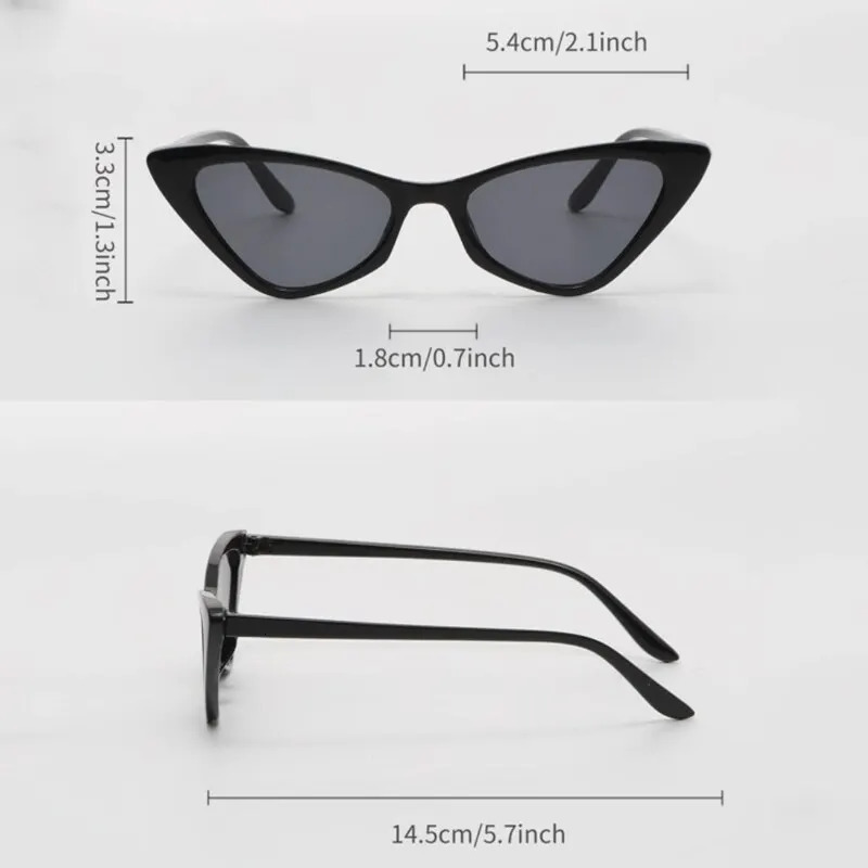 3 Pairs Per Set Small Cat Eye Sunglasse Cute Skinny Cat Eye Eyewear Retro Vintage N Cateye Sunglasses Set 250729