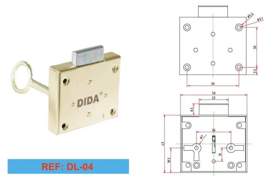 DL-04 Mortise Lock Body-Mute Mechanical Lock for Door