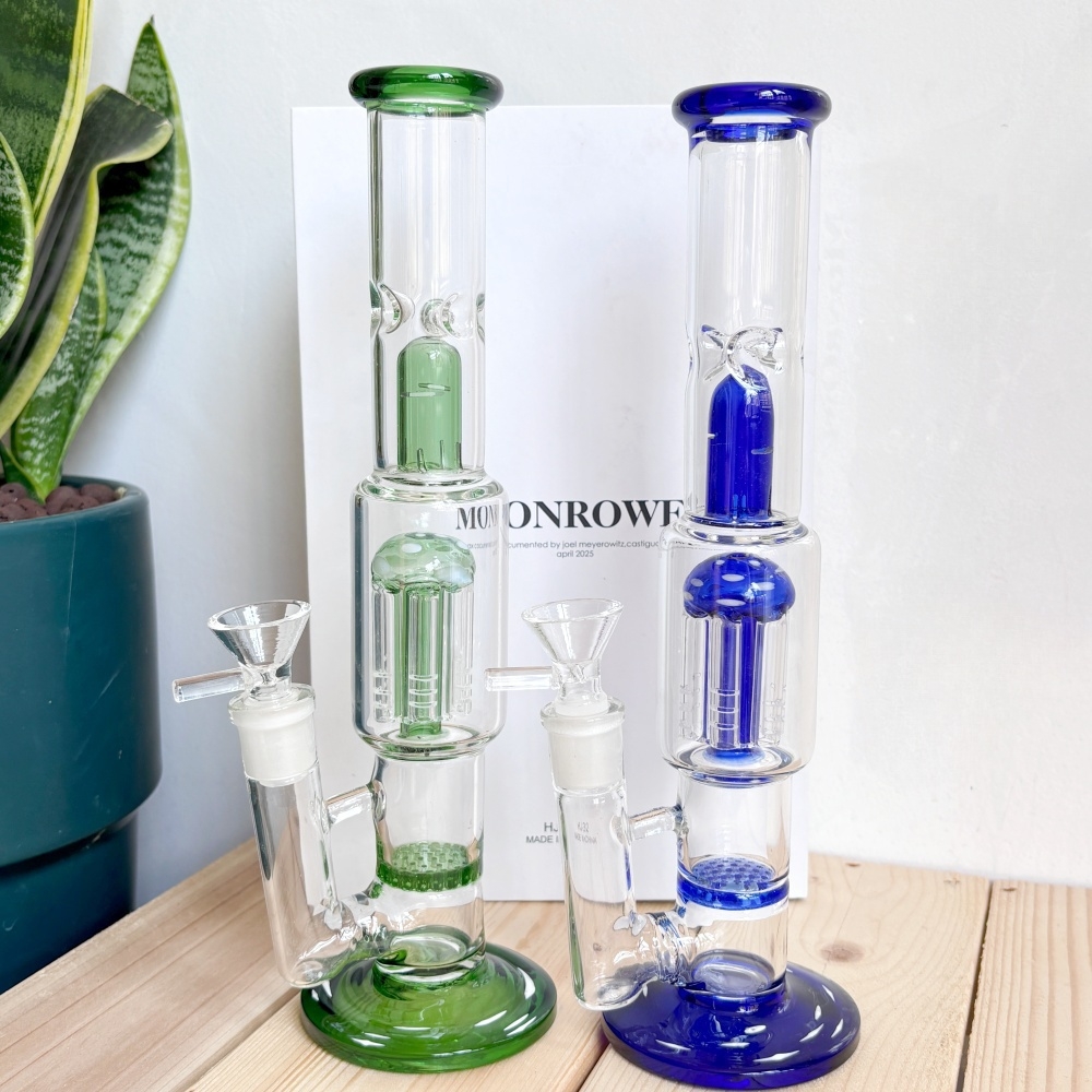 10inch Glass Bong Tree arm Perc Honeycomb Filter Hookah Tobacco Smoking Water Pipe with 14mm Male Bowl Manufacturer