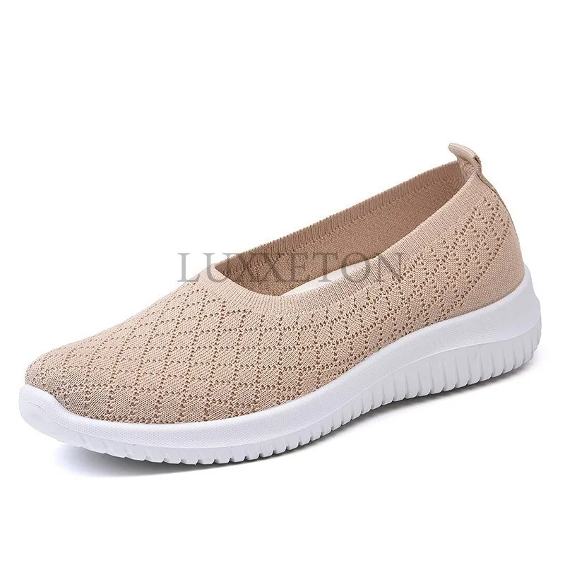Ladies Summer Comfortable Plus Size Ladies Mesh BreathableSports Socks Ladies Light Casual Sports Shoes Flat Ladies Loafers 250724