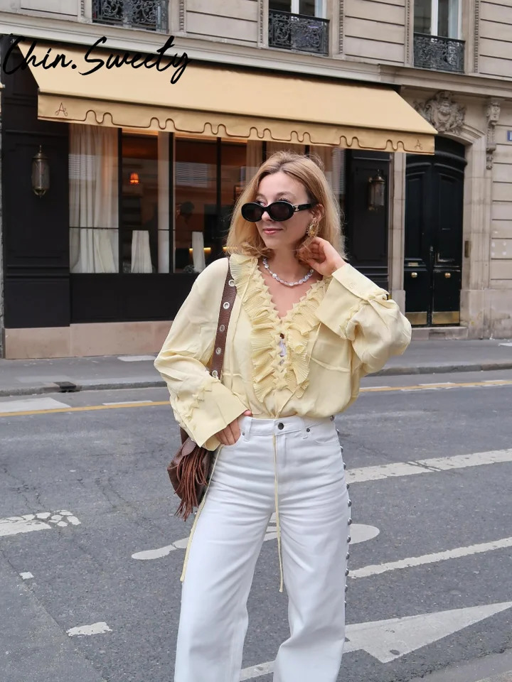 Spring Summer Vacation Womens Casual Solid Shirt Skirt Set V-neck Lace Up Shirts Ruffles Top Pleated Skirts Lady Suit 250725