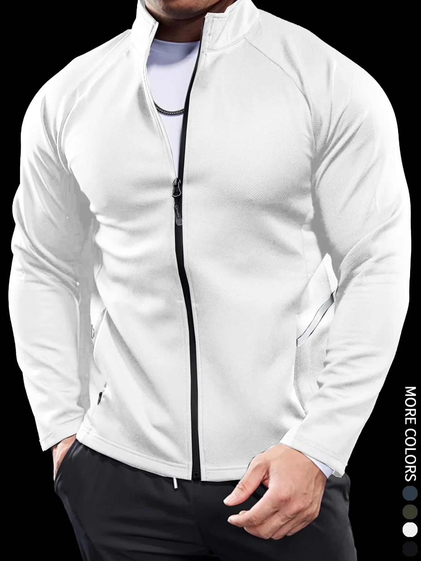 Mens Jackets Training Wear Muscle Curves Fitness Casual Lightweight Slim Quick Dry Running Boyfriends Gift 250730