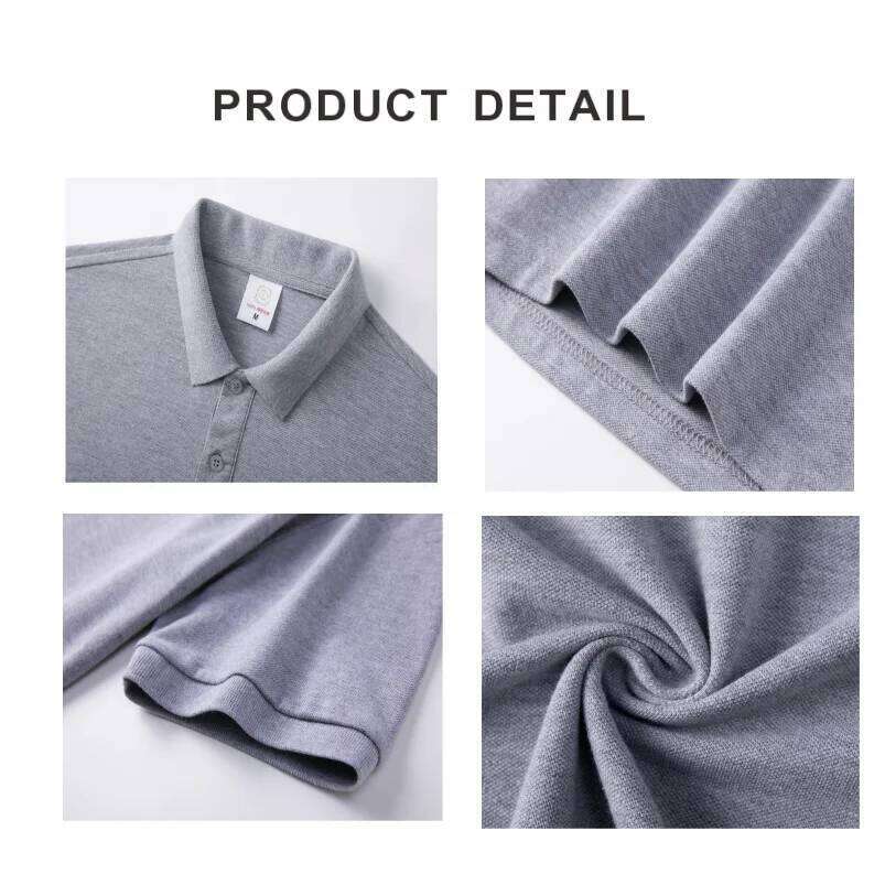 Summer Casual 100% Cotton Polo Shirt Customized Print Text Picture Brand Embroidery Personal Design Breathable Tops for Men