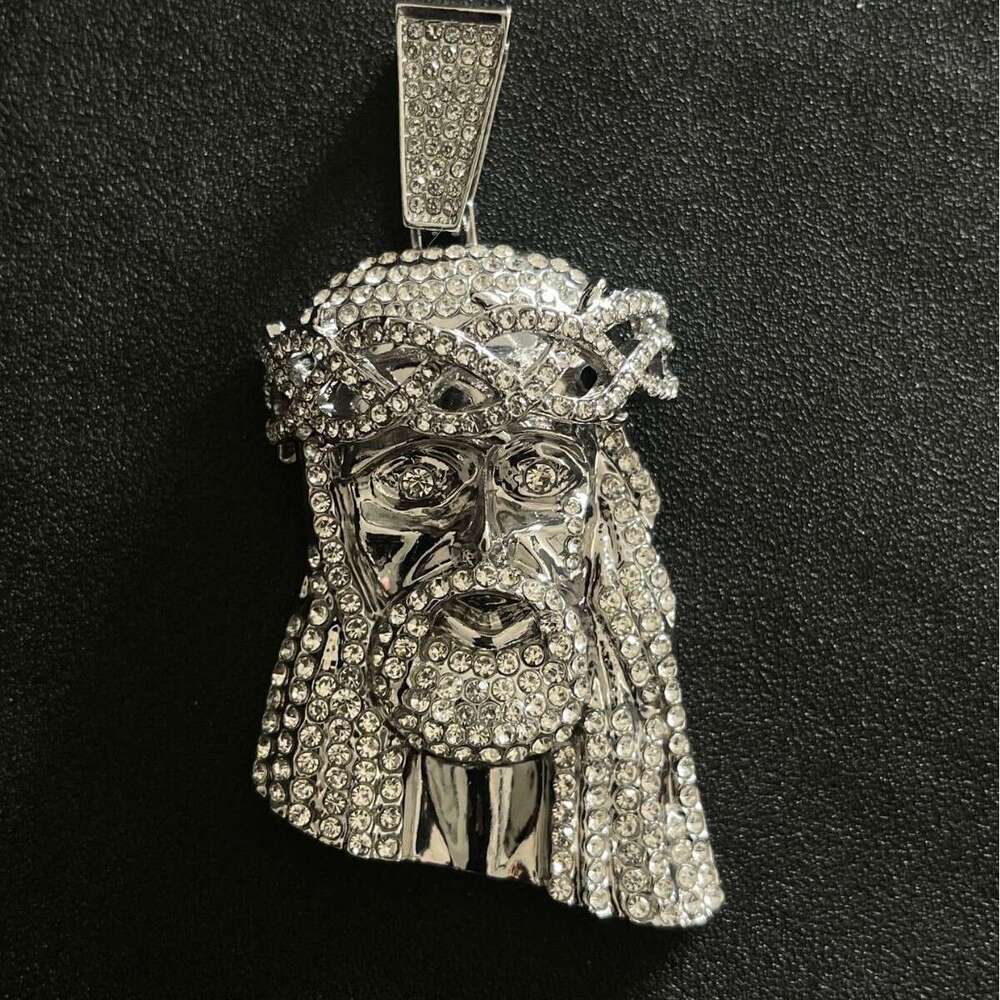 Inlaid Dia Old Man Pendant Hip Hop Versatile Jewelry Alloy Creative Fashion Necklace